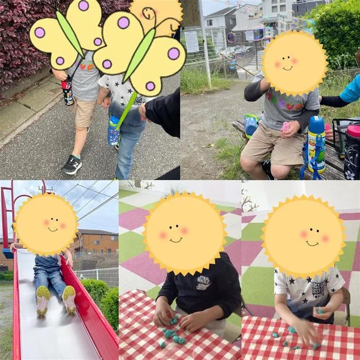 キッズフロンティア Ⅱ番館　幼児クラス/⭐三角公園・粘土遊び⭐