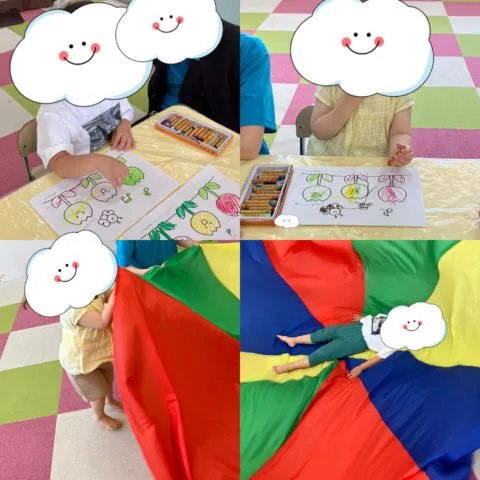 キッズフロンティア Ⅱ番館　幼児クラス/パラバルーン🖍クレヨン