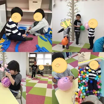 キッズフロンティア Ⅱ番館　幼児クラス/風船遊び
