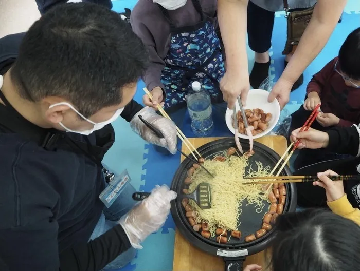 らんらん青空/調理実習:焼きそばを作りました！