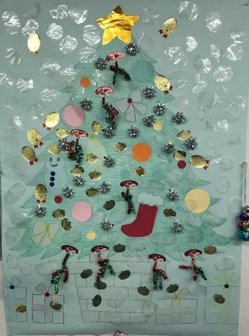 らんらん青空/みんなで作った「クリスマスツリー」！