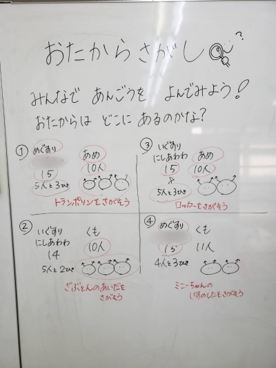 キッズサポートあゆみ 空きあり 放課後等デイサービス 金沢市のブログ あゆみの療育vol 39 宝探しゲームです Litalico発達ナビ