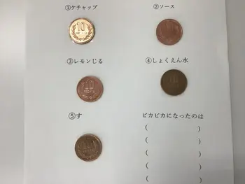 ハッピーテラス　飯倉教室/おもしろ実験パート2「10円玉を磨こう」