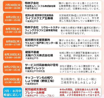 就労準備型放課後等デイサービス こすもすカレッジ小金原教室/イベントの様子