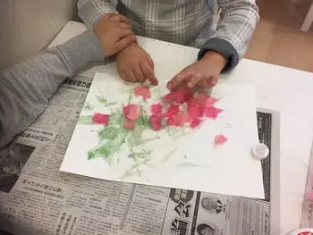 ジュニアスクール　虹の橋フレンズ　瑞穂教室/桜の木を表現しました(^^)