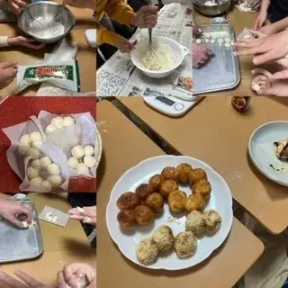 児童・放課後デイHOPE/ポンデリングのようなもちもちドーナツを作りました。