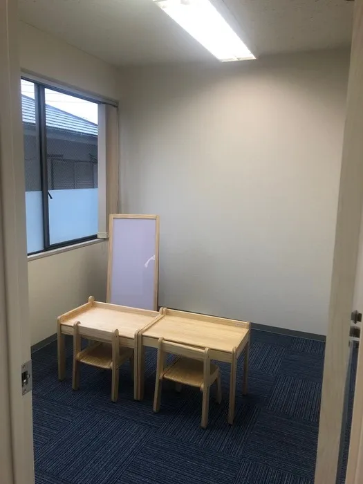 個室1。個別療育を行う部屋です。個室は2部屋あります。