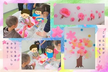 こぱんはうすさくら　盛岡南教室/桜の壁面製作をしました！