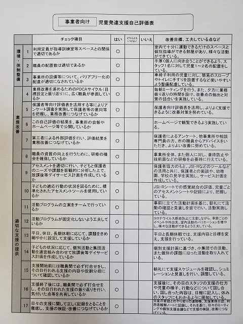 総合発達支援デイサービス きぼう古河 /自己評価表　児童発達事業者向け1/3