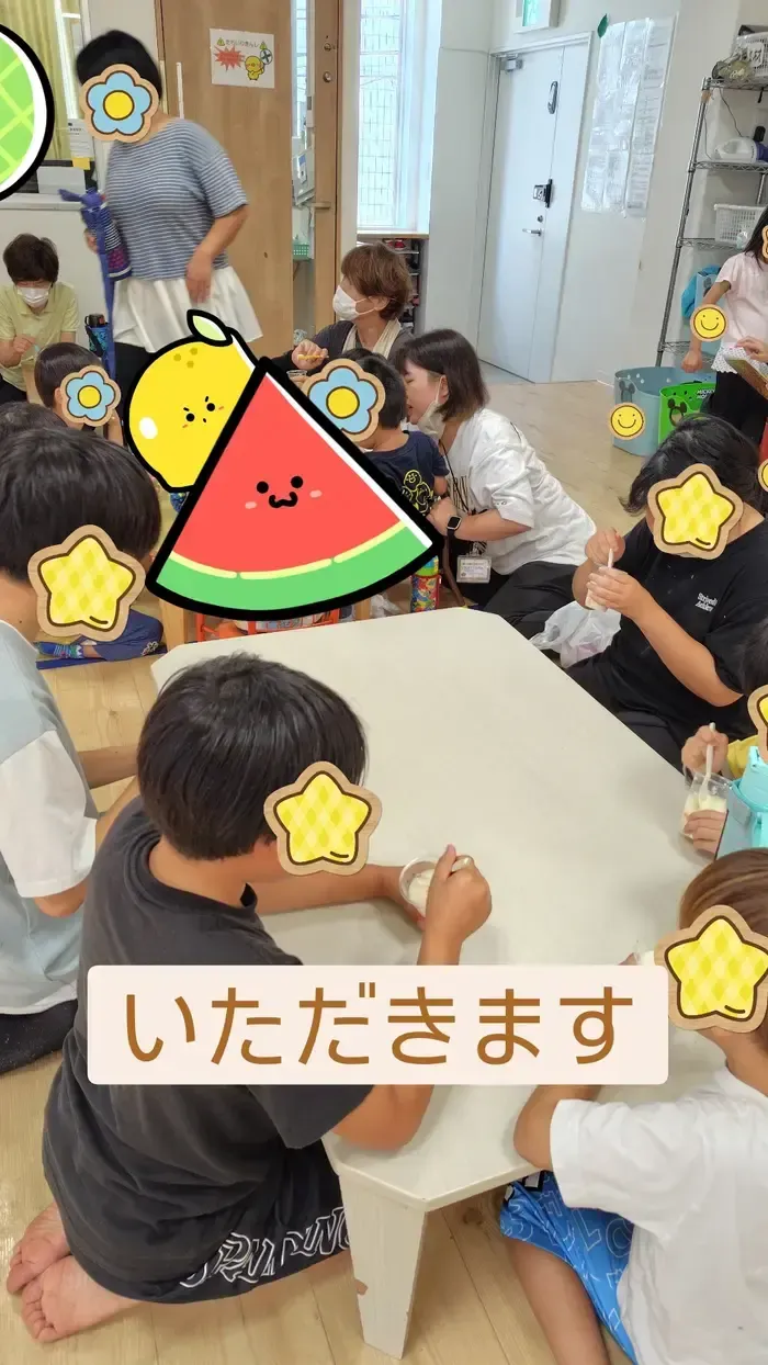 【人気の大型遊具設置♪】児童発達支援事業所　癒しの森Kids　みくりや/牛乳みかんゼリー🍊🥛