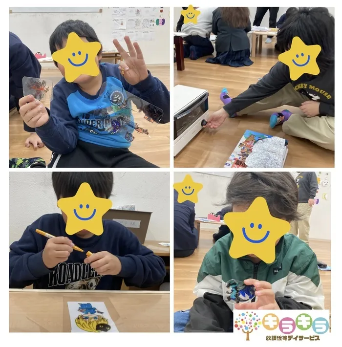 放課後等デイサービス　キラキラ小牧/プラ板キーホルダー🌈