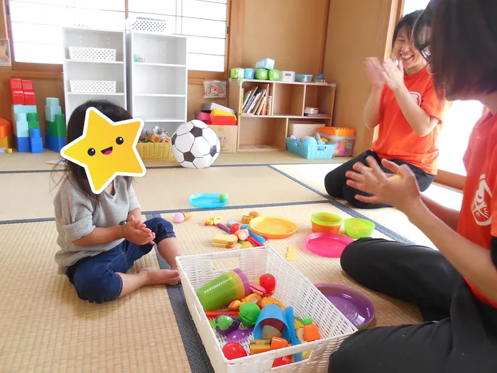 児童発達支援　BAMBOOHAT　KIDS 深⾕駅前教室/10/15(火) 増やしたい行動は何かを考えます