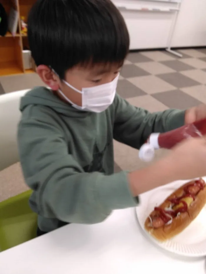 ちゃれんじくらぶ　那珂川教室/手作りおやつ　ホットドッグ🌭