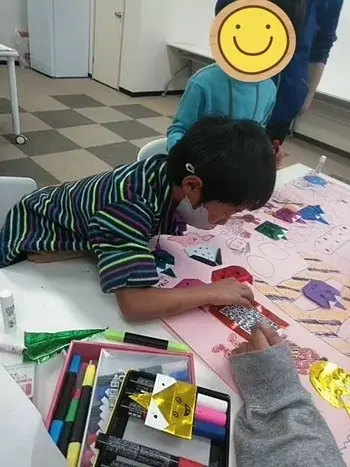 ちゃれんじくらぶ　那珂川教室/壁画製作✂️