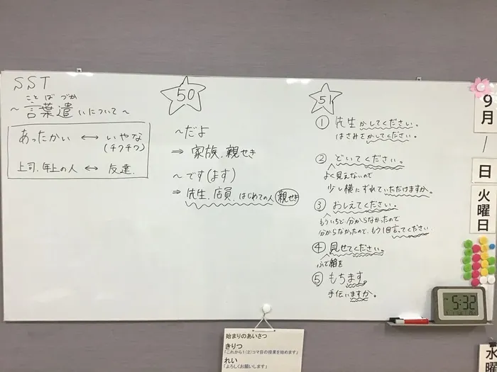 就労準備型放課後等デイサービス　ハタラボ那須塩原校/言葉遣いについて