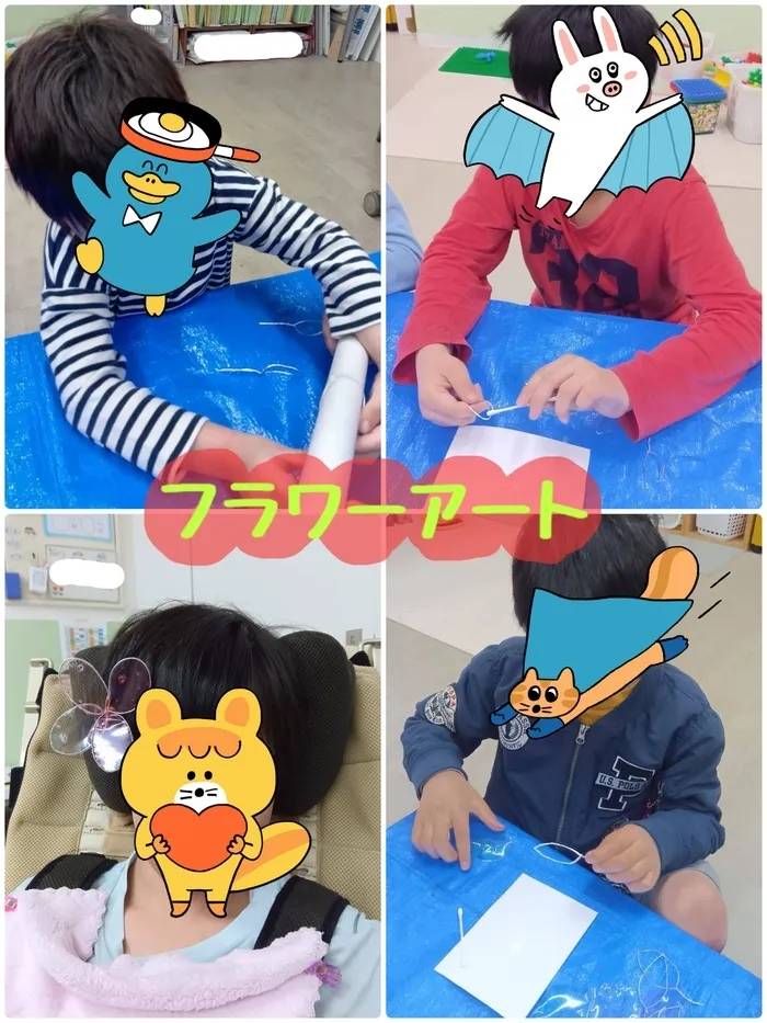 放課後等デイサービスまなび ふたば/フラワーアート🪻🎨