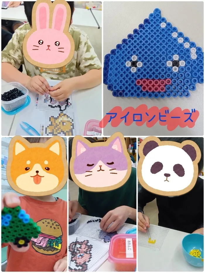 児童発達支援まなび ふたば/アイロンビーズ🐱🌹
