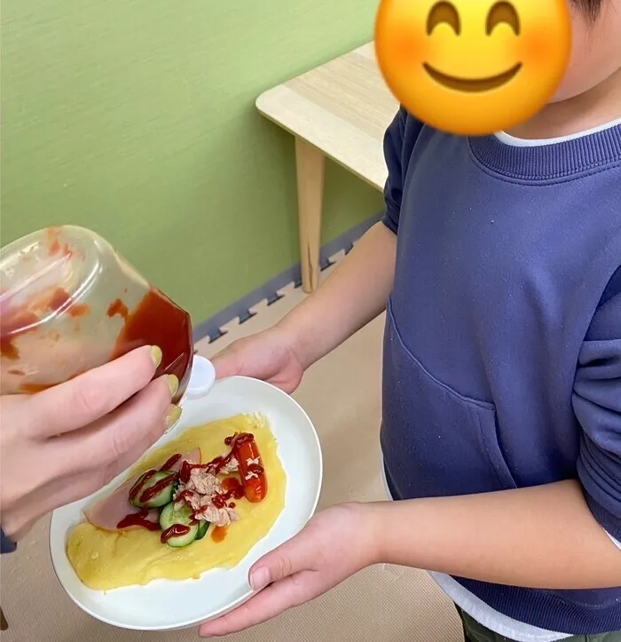  LEGON Kids谷町/レゴンキッズ谷町のおかずクレープ作り😊