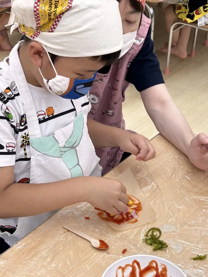 K's garden天子の森/食育イベント☆ミニピザ作り♪