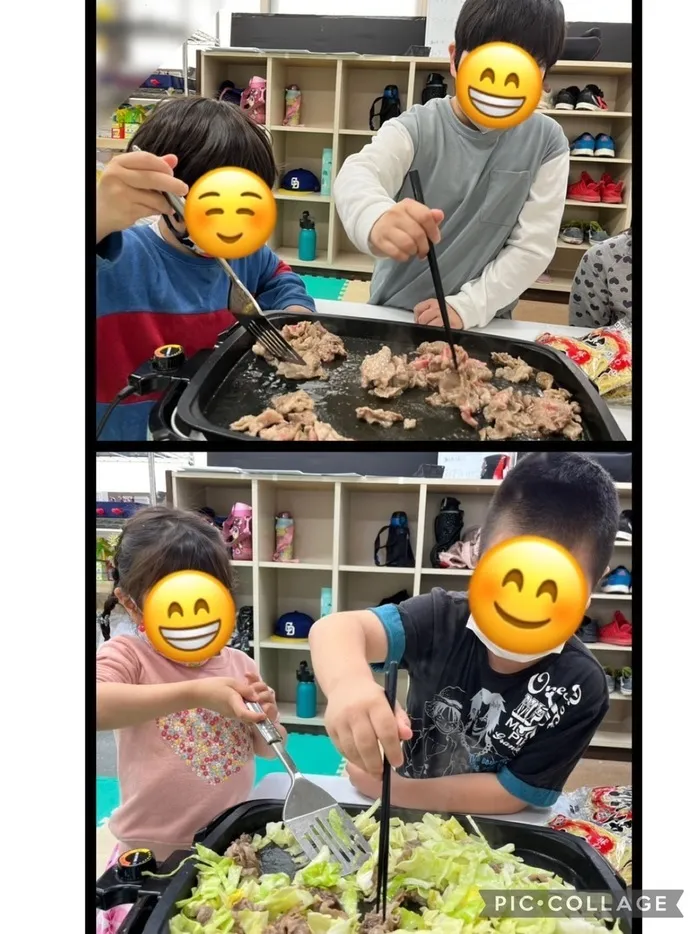 パンダの宝物　明治校/焼きそばづくり