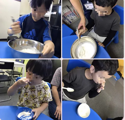 こぱんはうすさくら横浜すずかけ台教室/食育🍓フルーチェ作り🥣