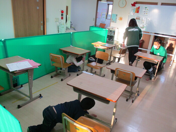 バンブーハット＆キッズ深谷上野台教室/地震避難訓練実施しました！