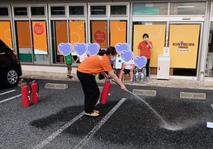 児童発達支援バンブーハットキッズかごはら教室/避難訓練を行いました ＠かごはら教室