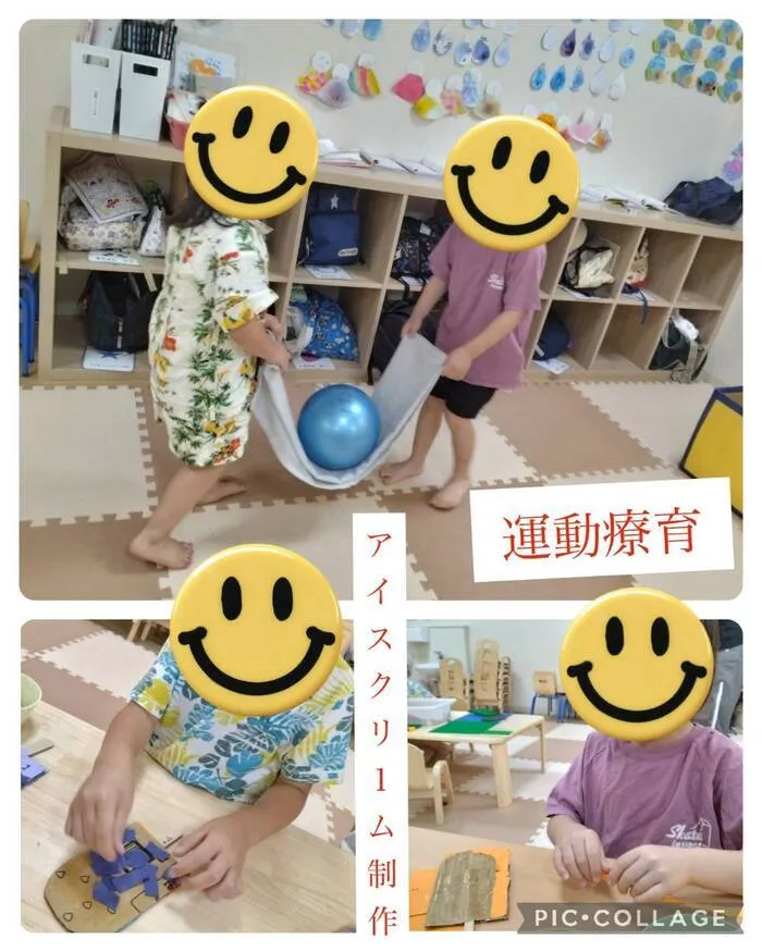 ゆにぞん　ほっぷ/運動療育🏋️アイスクリーム製作🍦