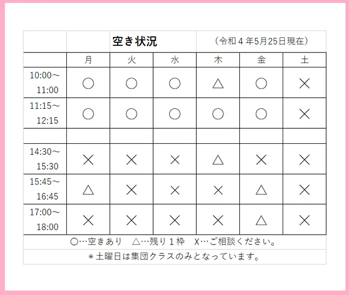 【0～6歳／個別レッスン／グループレッスン】コペルプラス我孫子教室/空き状況につきまして