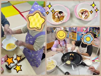 cocolo児童デイサービス/パンケーキ作り