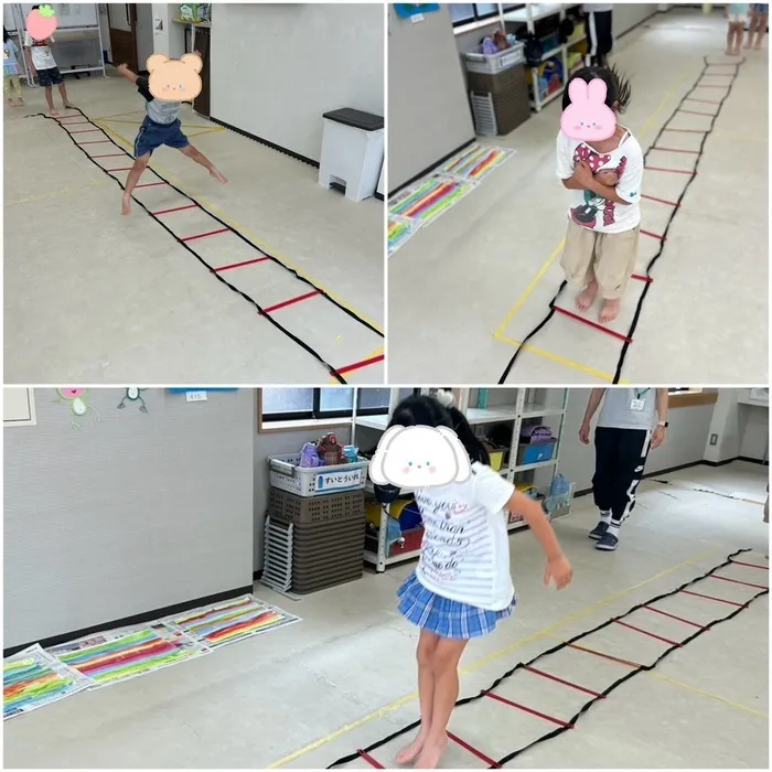キッズライフ東福岡/6/23_運動遊び♬ラダー運動【1階クラス】