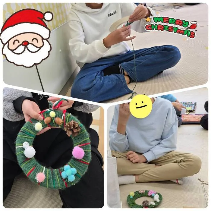 キッズライフ東福岡/12/2_クリスマス制作【2階クラス】