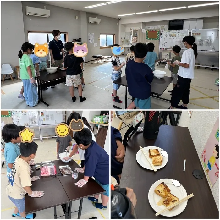 キッズライフ東福岡/7/4_クックレク☆卵を使わないフレンチトースト🍞