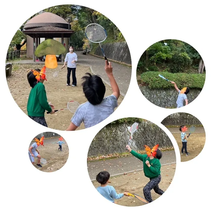 きりんのあくび　kids　ながせ/ 🏸バドミントン🏸でスマッシュ🏸