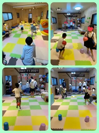【遊び×社会性】児童発達支援事業所　癒しの森Kidsいくの/ボール運び競争