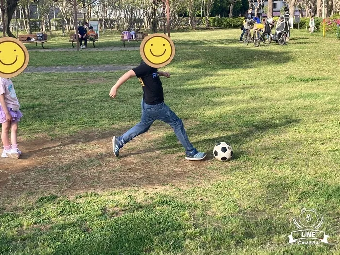 【姿勢を整える運動療育】 みらいーく初石/公園でサッカー活動⚽