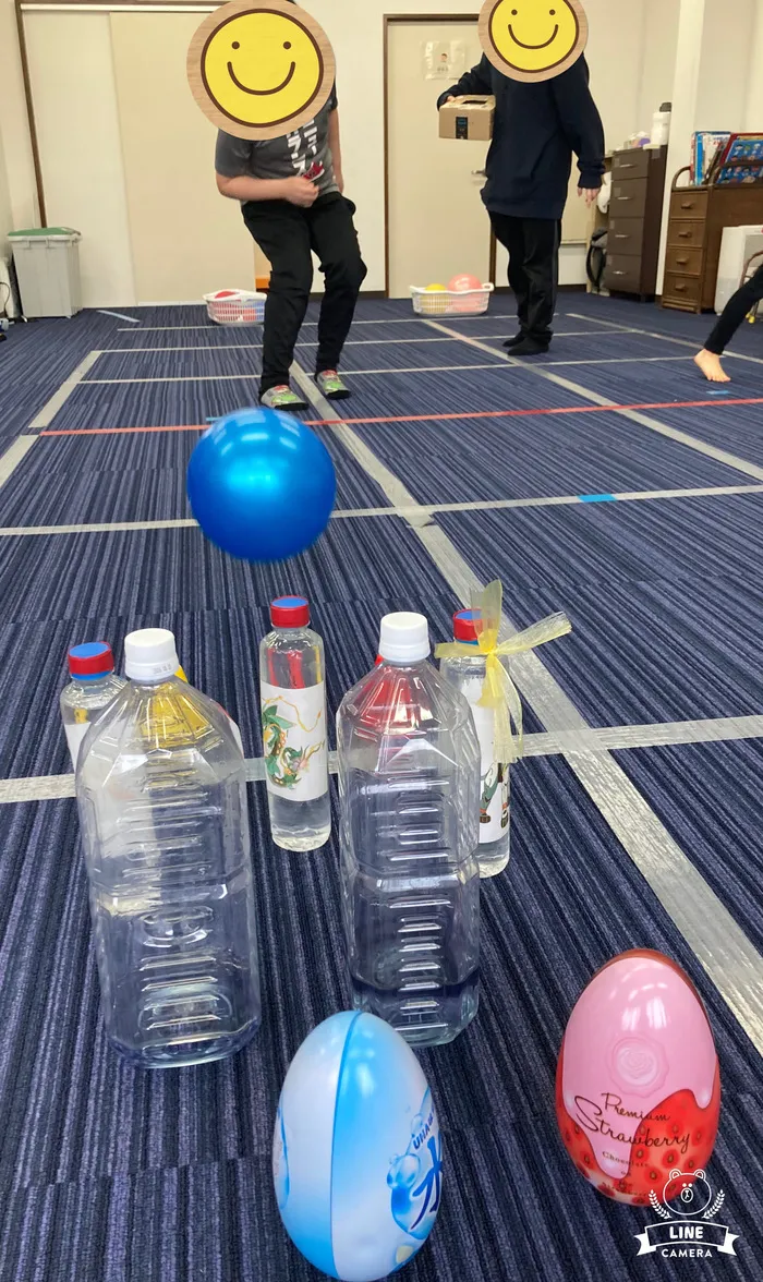 【姿勢を整える運動療育】 みらいーく初石/くじ引きボーリング😊