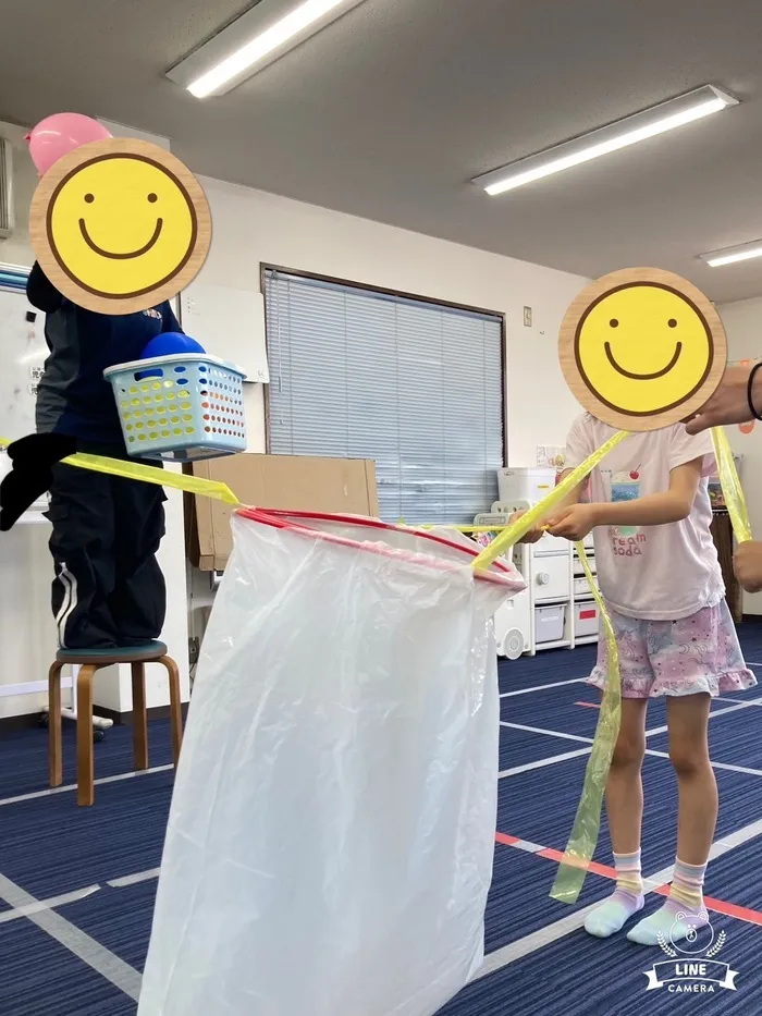 【姿勢を整える運動療育】 みらいーく初石/協力！みんなで風船キャッチ