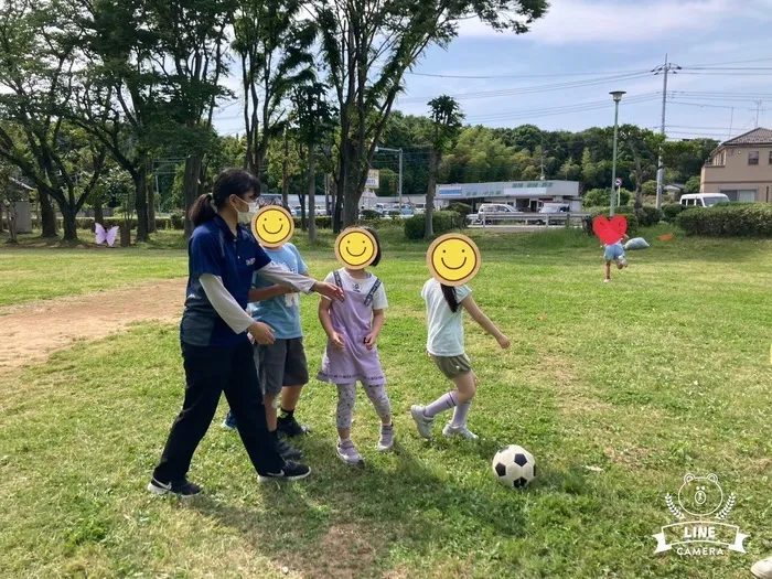 【姿勢を整える運動療育】 みらいーく初石/公園でサッカー活動⚽