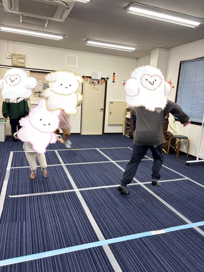 【姿勢を整える運動療育】 みらいーく初石/9マス鬼ごっこ👹