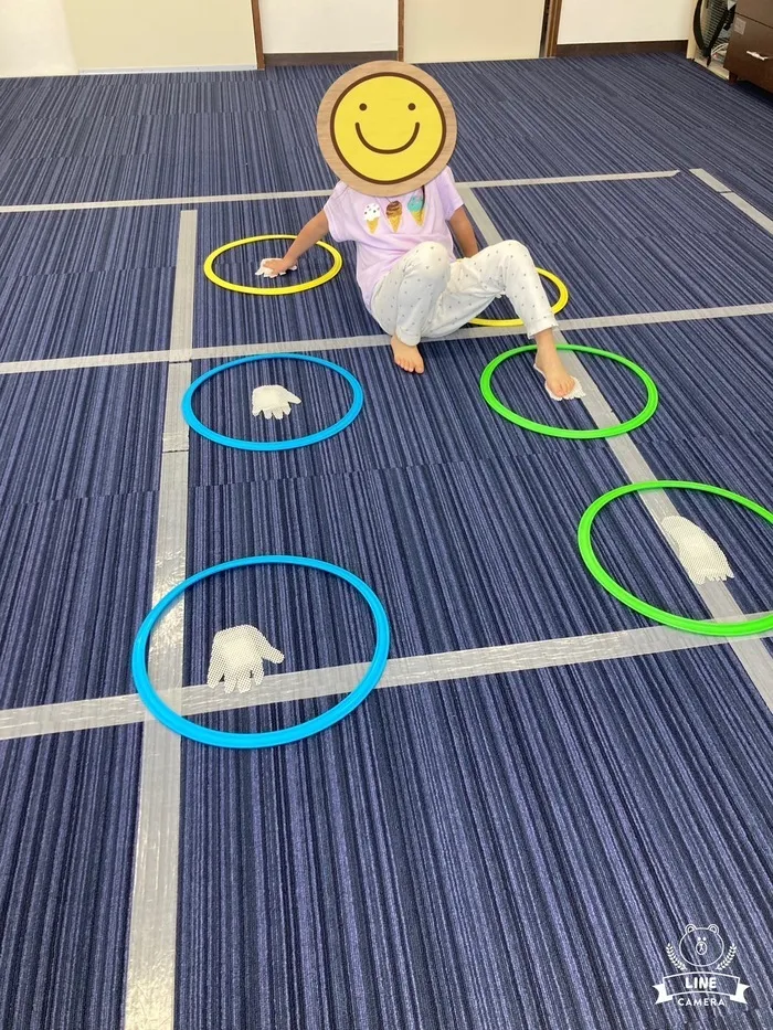【姿勢を整える運動療育】 みらいーく初石/フープの向きに合わせて進もう😊