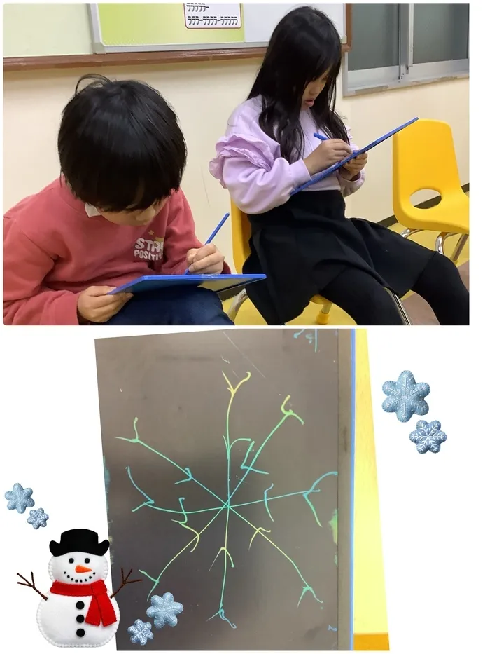 HIYOKO MUSIC 増田教室/雪の結晶を描いたよ❄️