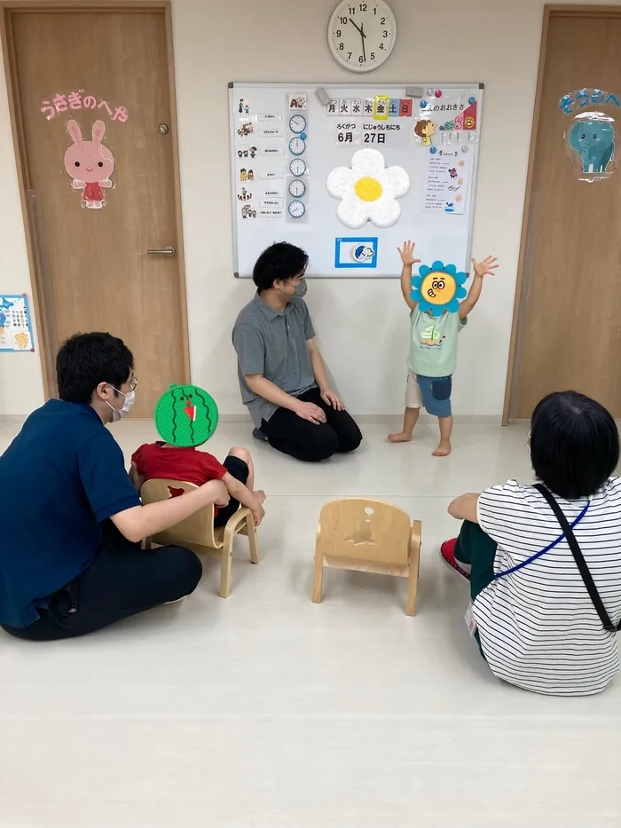 てらぴぁぽけっと　横浜センター北教室/はじめの会で発表の練習(^^)/