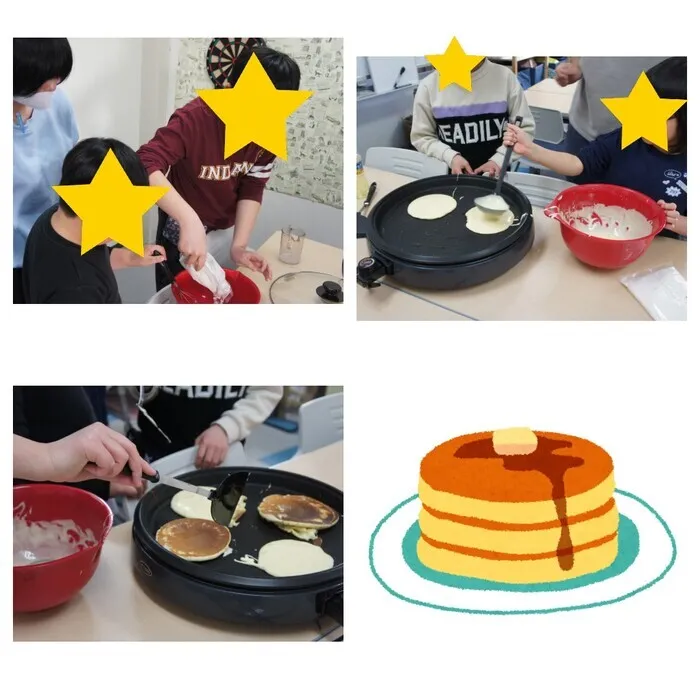 放課後等デイサービスぱすてる新座教室/ホットケーキ作りをしました🥞