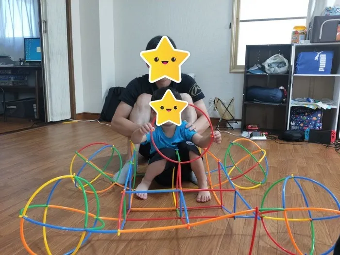 ブロックで車を作ったよ!