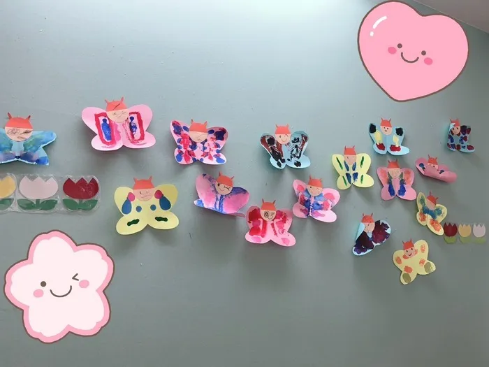 児童発達支援事業所　メモリー/4月の壁面制作🦋