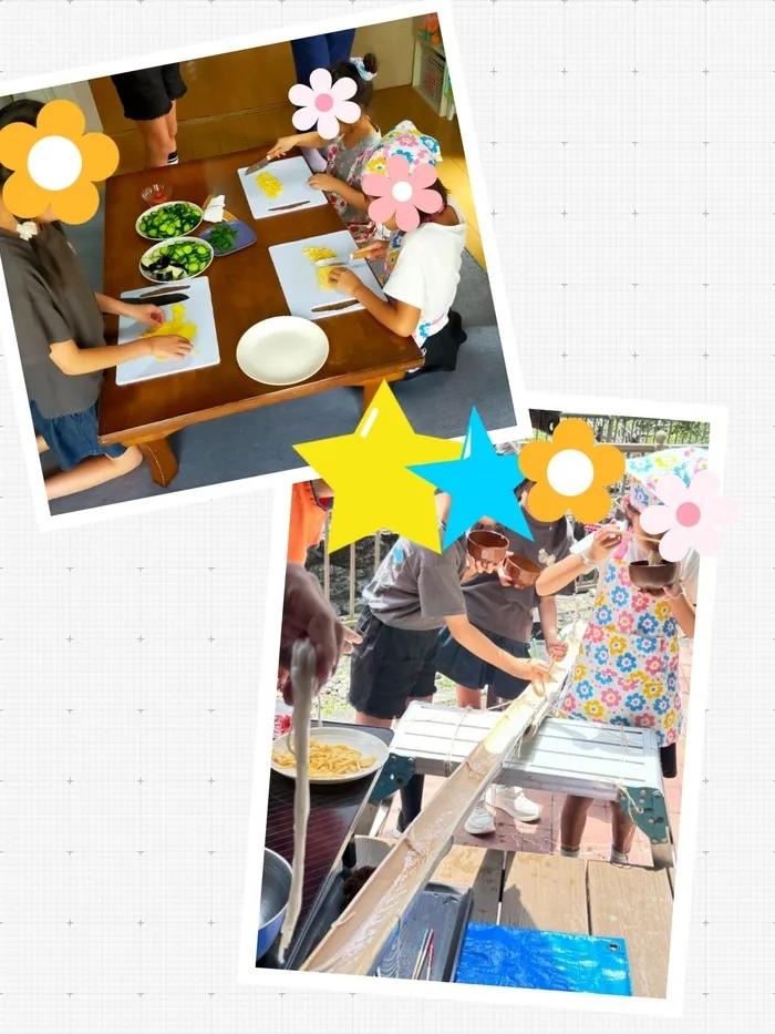 かぶとむしクラブ　番町/流しそうめんをやりました🌈