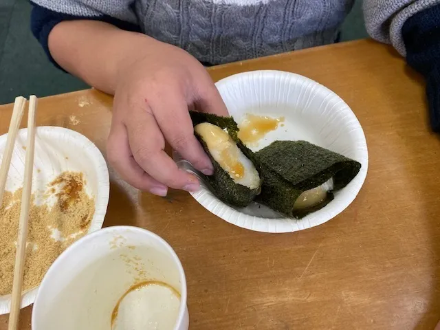 かぶとむしクラブ　番町/餅つきを行いました。