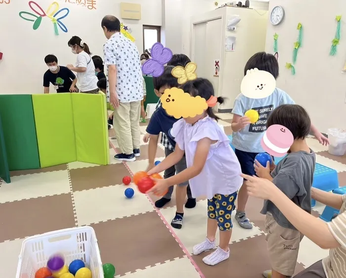 おもちゃ箱つだぬま/真夏のミニ運動会！玉入れの回