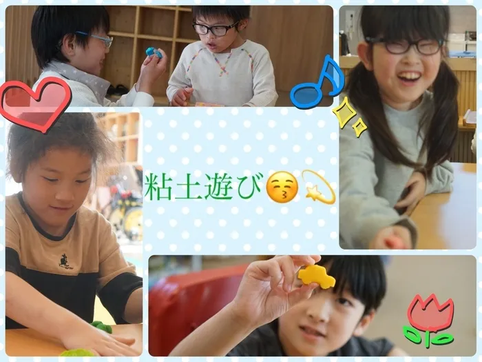 【重心】児童発達支援・放課後等デイサービス ノーサイド八尾SPA/粘土遊び🌼💓